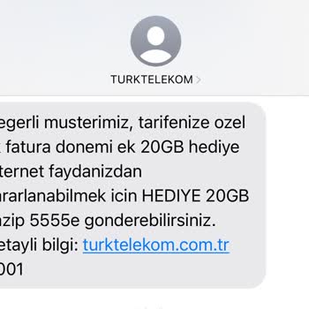 Türk Telekom Hediye İnternet Hakkımı İstiyorum