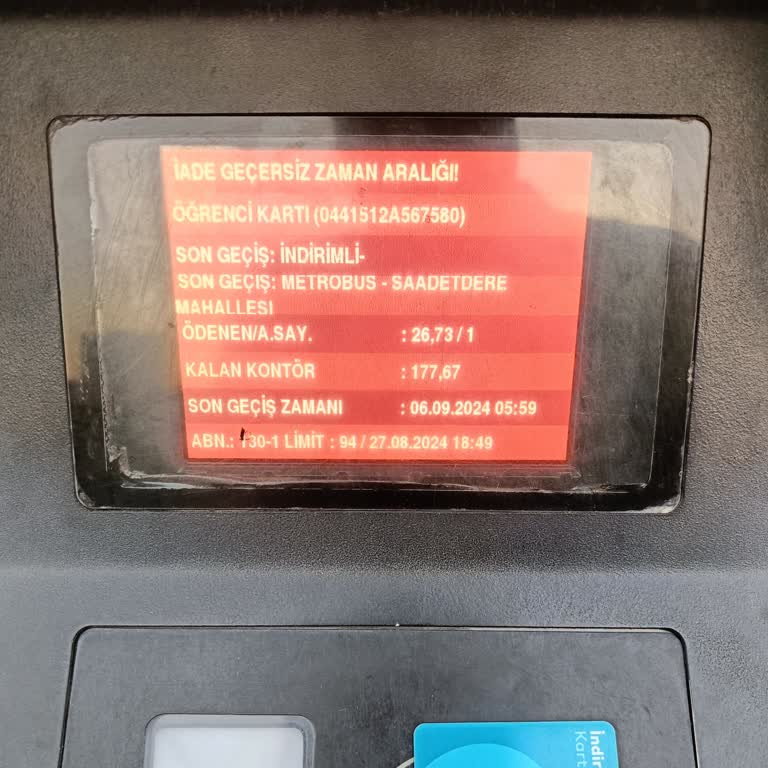 Belbim (İstanbulkart) Sabahları Ücret İadesi Yapmıyor