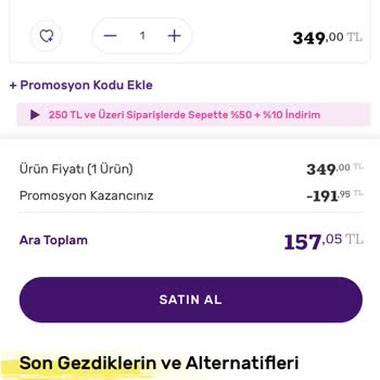 Gratis İndirim Sonrası Fiyat Farkı Şikayeti