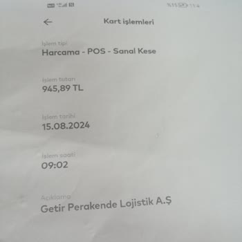 Getir 'in İstanbul Karta İade İşlemi Yapmaması