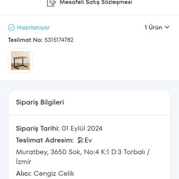 A101 Extra'dan Sipariş Edilen Laptop Sehpası Hala Gönderilmedi