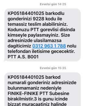 PTT Kargo Finike Şubesi Kargoyu Eve Getirmeden Şubeden Alın Diyor