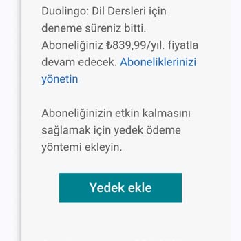 Duolingo Para İadesi Talebi