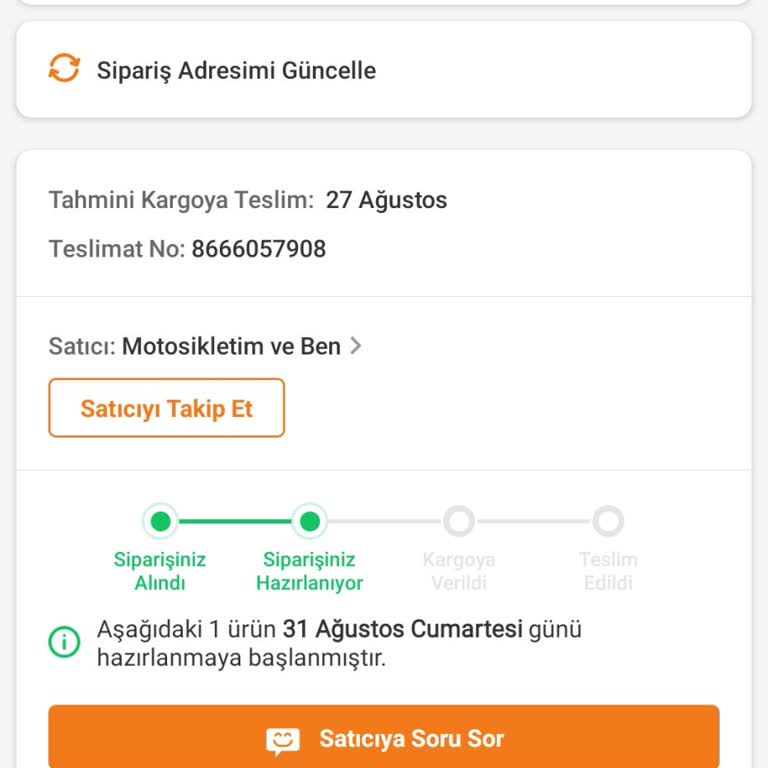 Trendyol'dan Aldığım Ürünü Göndermiyorlar