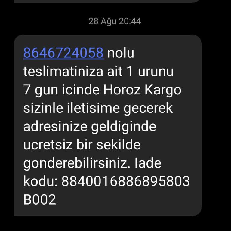 Trendyol İade Ürünün Teslim Alınmaması