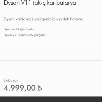 Dyson V11 Erken Batarya Arızası. Bir Bataryaya 5bin Verilir Mi?