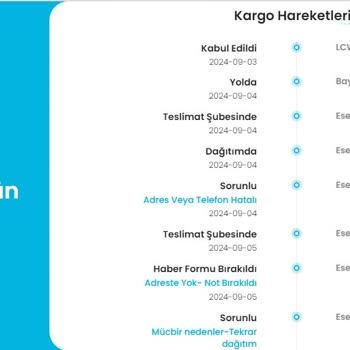 Kargoist Ürünüm Hala Ortada Yok!