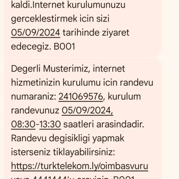 Türk Telekom İnternet Kurulumu Yapılmadı