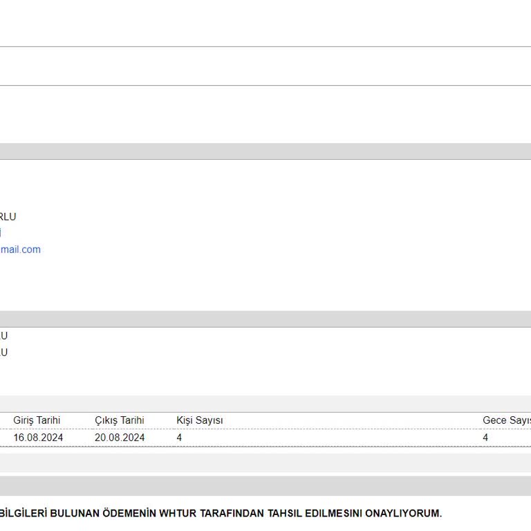 Bodrum Park Resort İptal Edilen Rezervasyon İadesini Yapmamaktadır