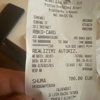 Sixt Pristina Airport Car Rental - Deposit Not Refunded After Extension
