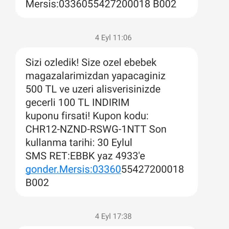 ebebek Mağaza İndirim Kodu Sorunu