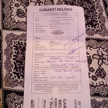 Awox Üretici Firmadan Kaynaklı Arıza Sonucu Yedek Parçanın Gönderilmemesi