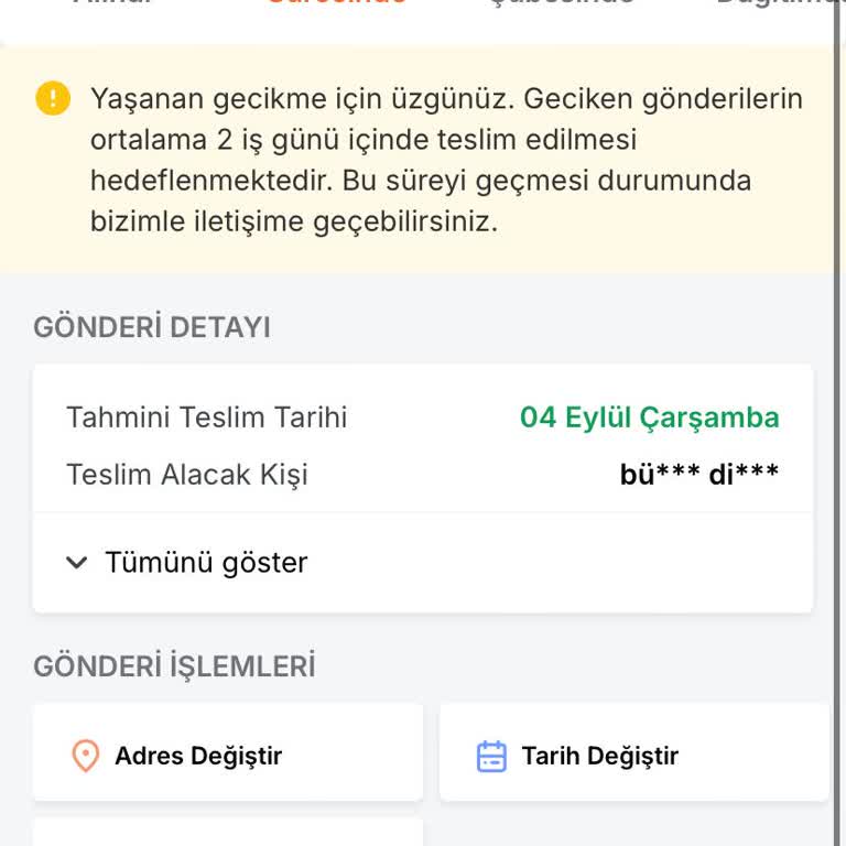 Trendyol Express Kargom 5 Gün Gecikti
