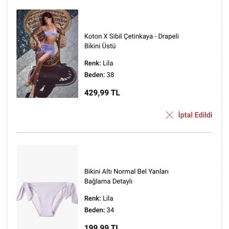 Koton Stokta Görünen Ürün İptal Edildi