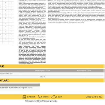 Millenicom Taahhütsüz İnternet Modem Ücreti