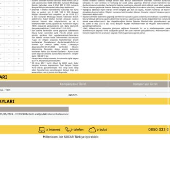 Millenicom Taahhütsüz İnternet Modem Ücreti
