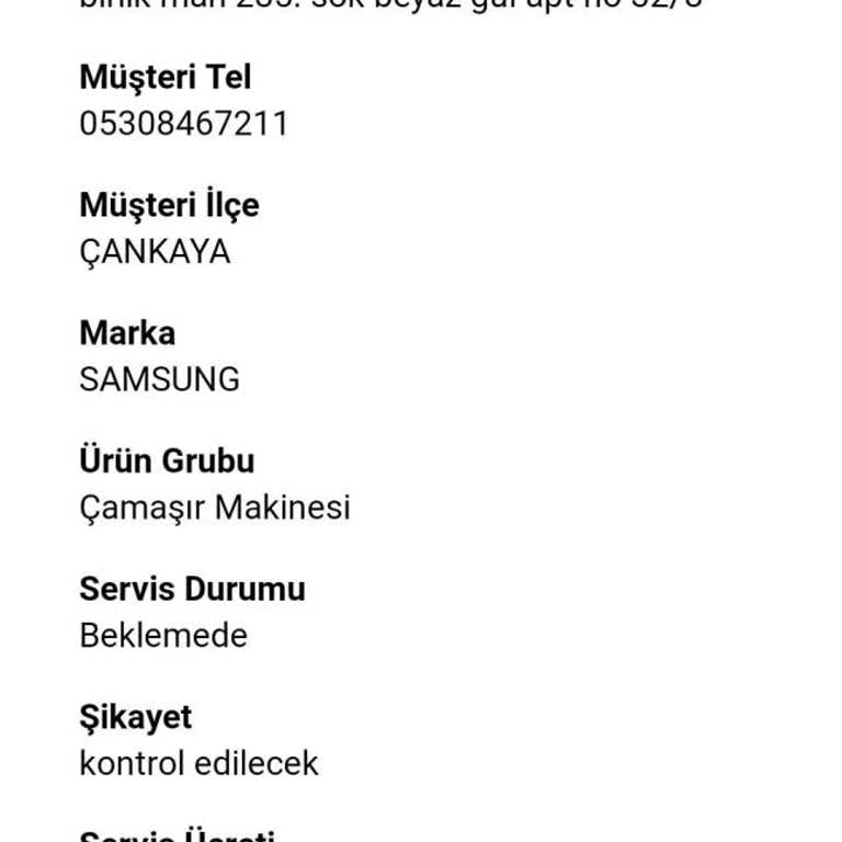 Samsung Beyaz Eşya Servisi