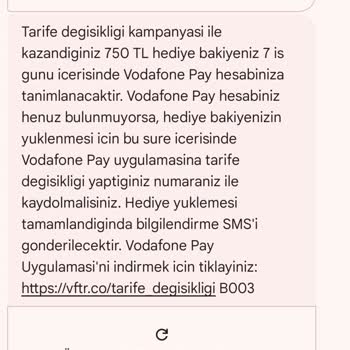 Vodafone'dan Hediye Bakiye Sorunu