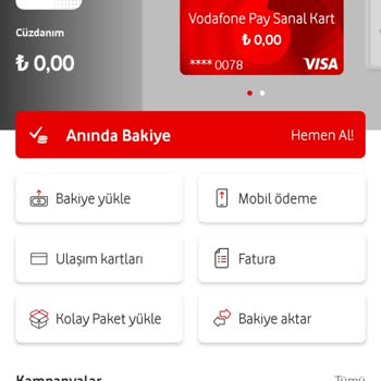 Vodafone'dan Hediye Bakiye Sorunu