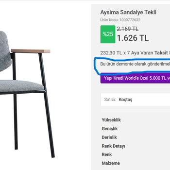 Koçtaş Sıfır Ürün Fiyatına Teşhir Ürün Sattı