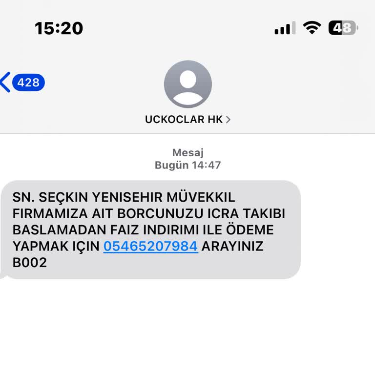 UCKOCLAR HK (SMS) Uckoclar Hk İcra Borç