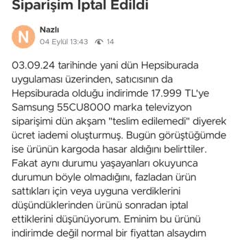 Hepsiburada Müşterilerine Çifte Standart Uyguluyor.