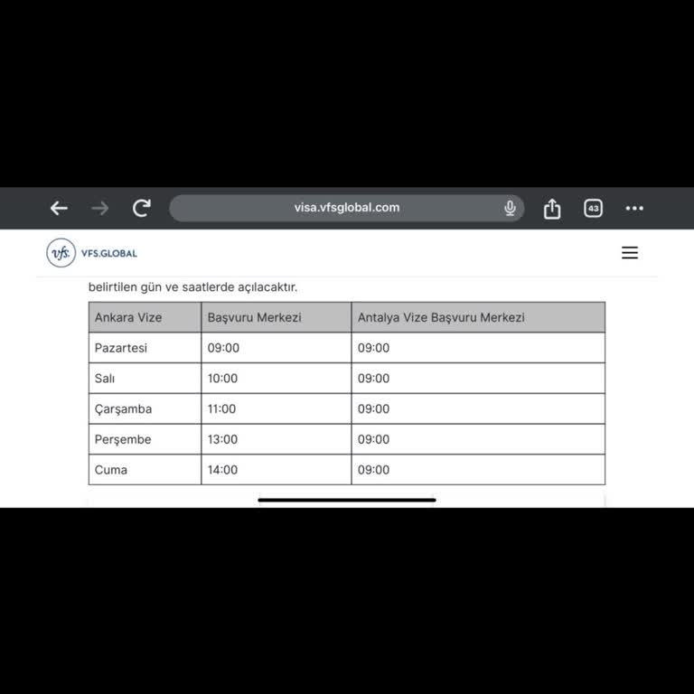 VFS Global Yüksek Lisans Eğitimi 1 Ekim'de Başlıyor. Ve Hala Randevu Bulamadım