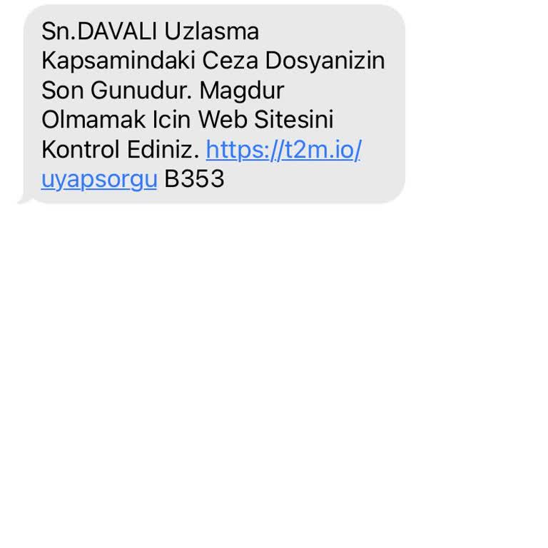 HINTELHB (SMS) Sahte Hukuk Bürolarından Gelen Tehdit Mesajları