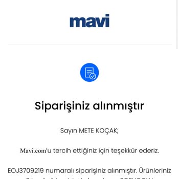 Mavi Üyelik Ve Çek İadesi