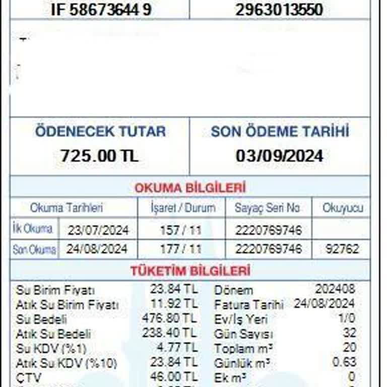 İSKİ Yüksek Fatura