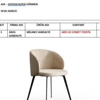 Ak Mobilya Yanlış Üretilen Sandalyeler Ve İade Sorunu