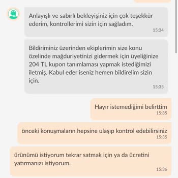 Dolap Sattığım Ürünümü Kaybetti