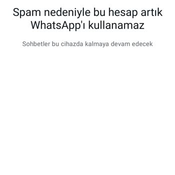 WhatsApp Spam Nedeniyle Hesabım Engellendi