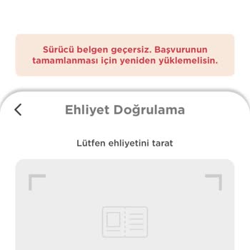 Martı Sürücü Belgesi Geçersiz Hatası