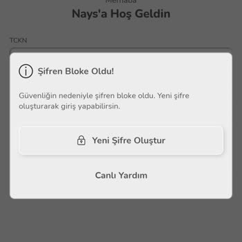Nays Şifre Bloke Ve Bilgi Kabul Etmeme