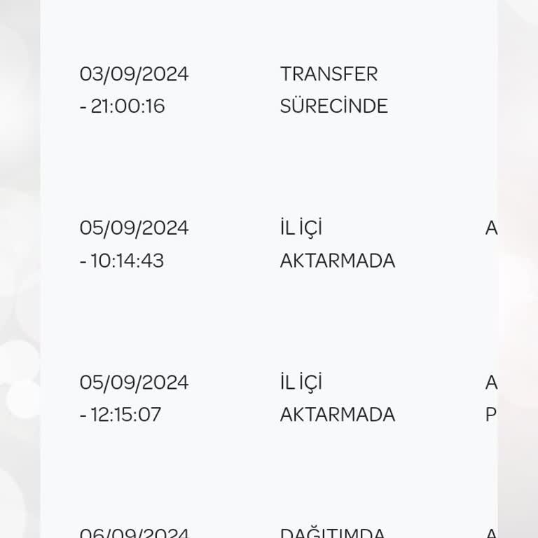 PTT Kargo PTT Akdeniz Sanayi Şube Gelmeyen Kargo