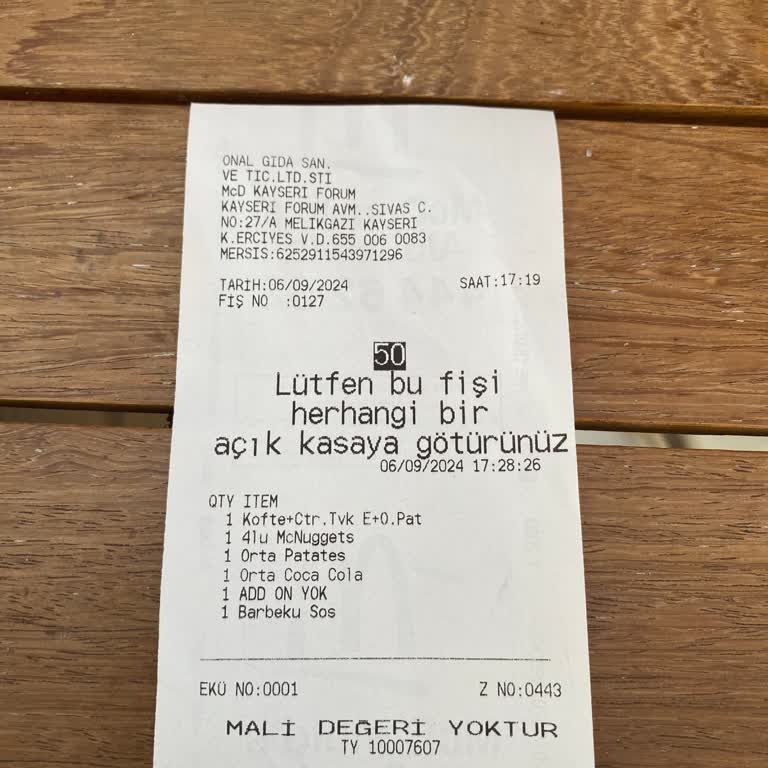 McDonald's Anlayışla Karşılanmasını Rica Ederiz