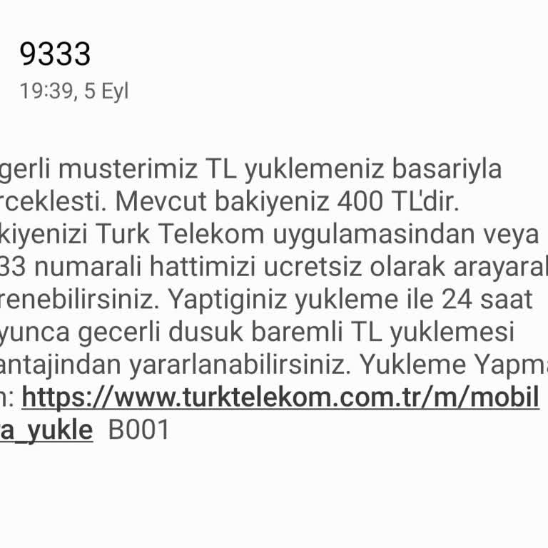 Türk Telekom 7 GB İnternetim Gelmedi Yükleme Hediyesi
