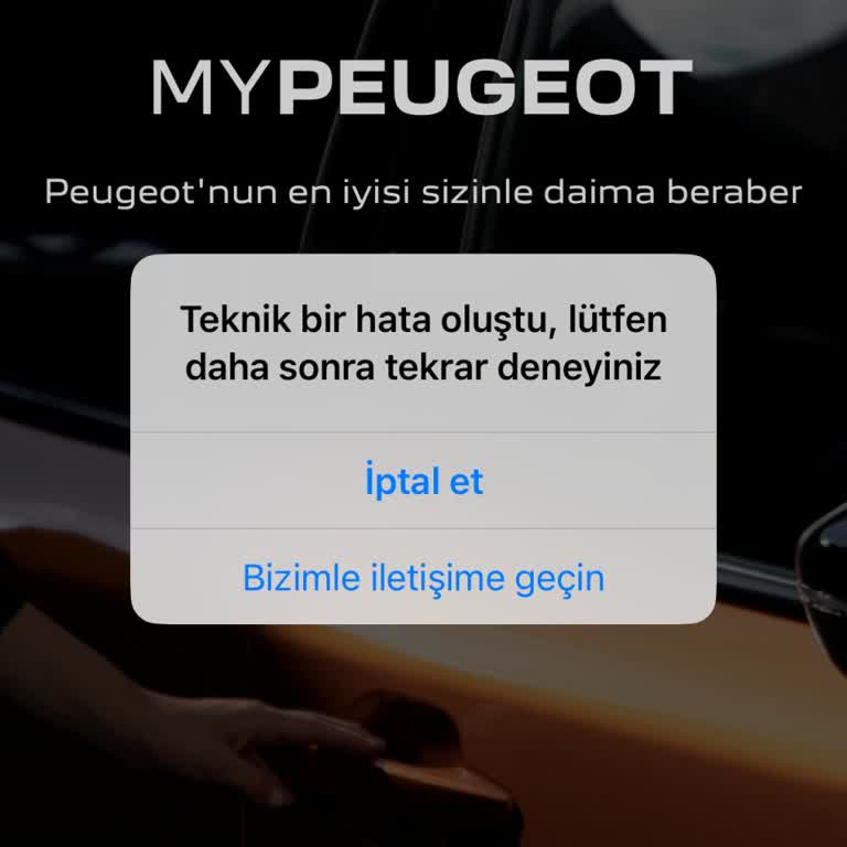 Peugeot Mypeugeot Uygulamasına Giriş Yapamıyorum