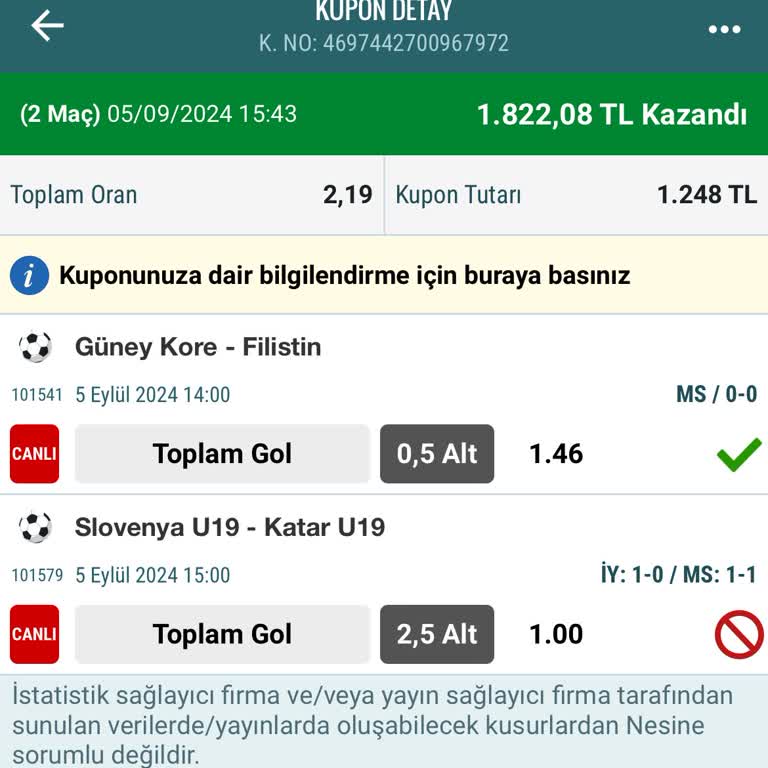 Nesine 2.733 Lira Yerine 1.822 Hesaba Yatırmış