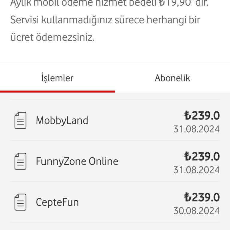 Vodafone Pay Vodafone Haksız Mobil Ödeme Oyun