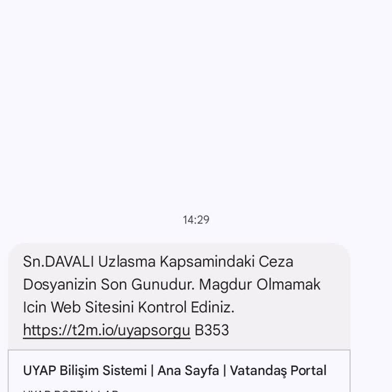 Titas HB Mesaj Geldi!