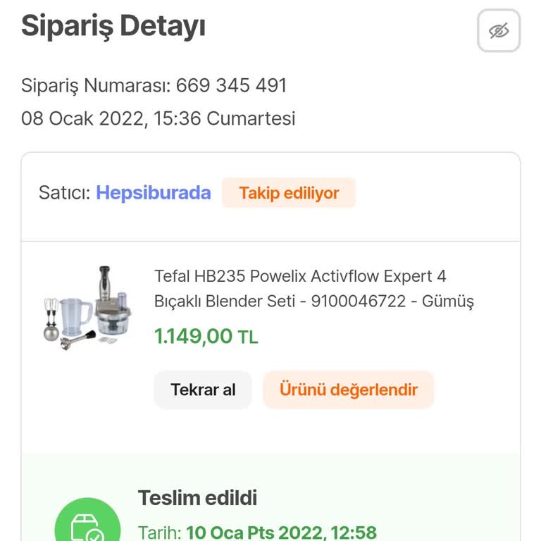 Tefal El Blender Seti Sürekli Dişli Arızası
