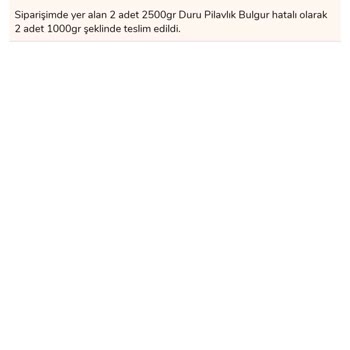 Tahtakale Spot Hatalı Ürün Teslimatı