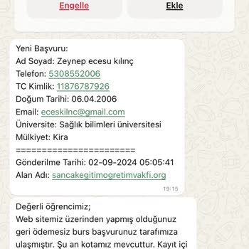 Sancak Eğitim Öğretim Vakfı (Burs) Sancak Eğitim Öğretim Vakfı Burs