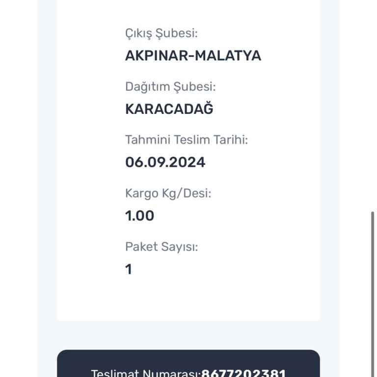 Aras Kargo Teslimat Çözümü 4400331574305