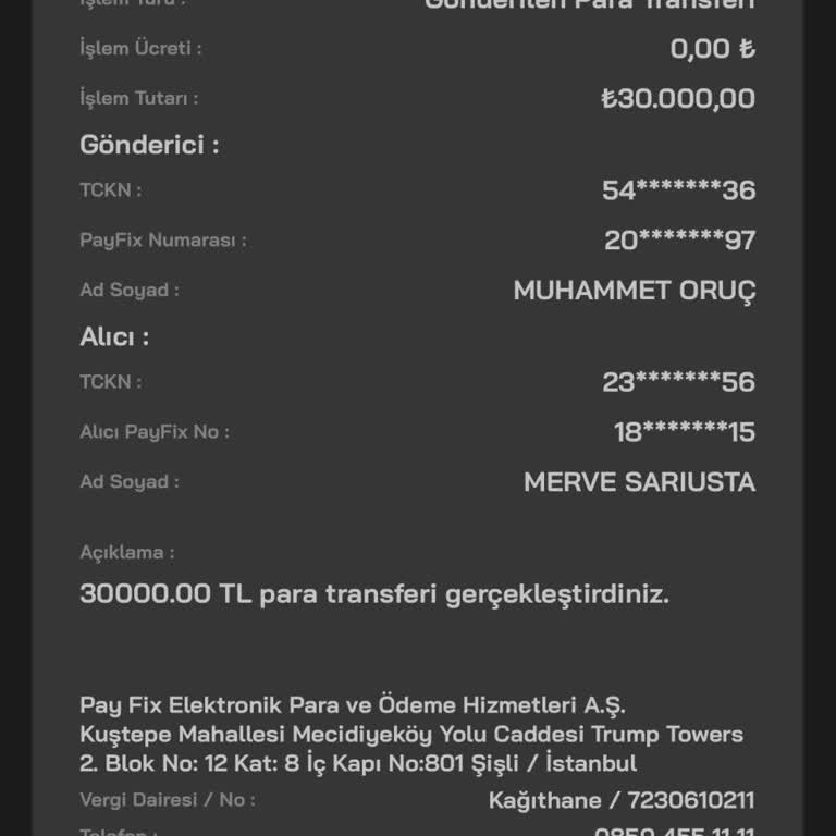PayFix Yanlış Hesaba Para Gönderme