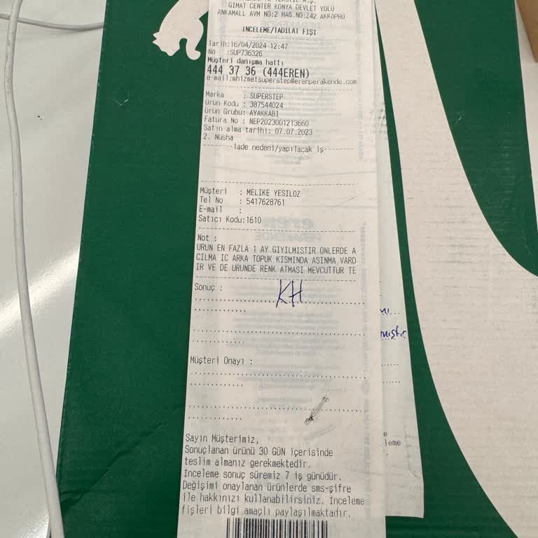 Ankamall SuperStep Değişim Yapılmayan Ürünüm