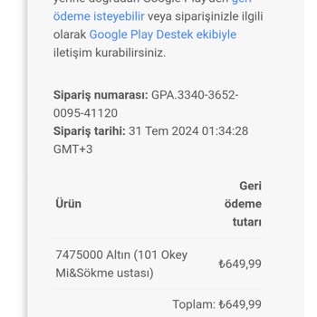 101 Okey Mi Okey Hesabımdan İzinsiz Para Çekimi Ve İade Sorunu