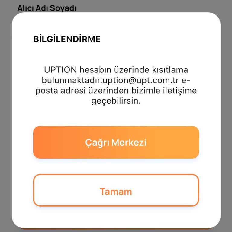 UPTION Paramı Banka Hesabıma Çekemiyorum